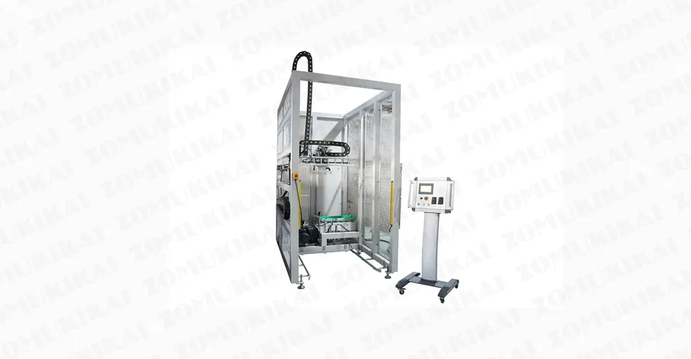 ZOMUKIKAI ZC-P1200 Linear Arm Palletizer automatically palletizing corrugated cartons and cases