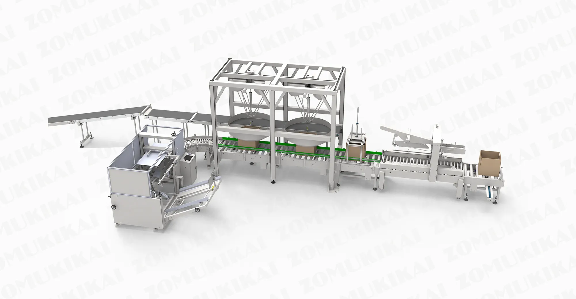 ZC-PP500 Vision-Guided Delta Spider Robot Case Packer by ZOMUKIKAI